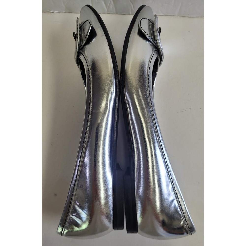 Fendi Silver Flats with Buckle Detail - Picture 7 of 16